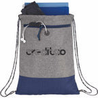 Logan Drawstring Bag with Earbud Port Full Color - Navy - Photo