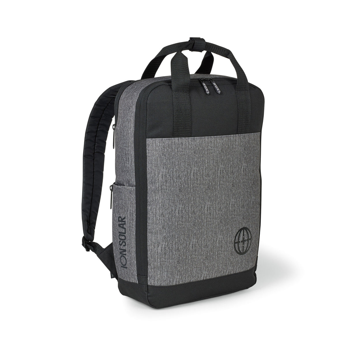Logan Slim Laptop Backpack, 17 Inch Embroidery - Granite Heather Grey - View 1