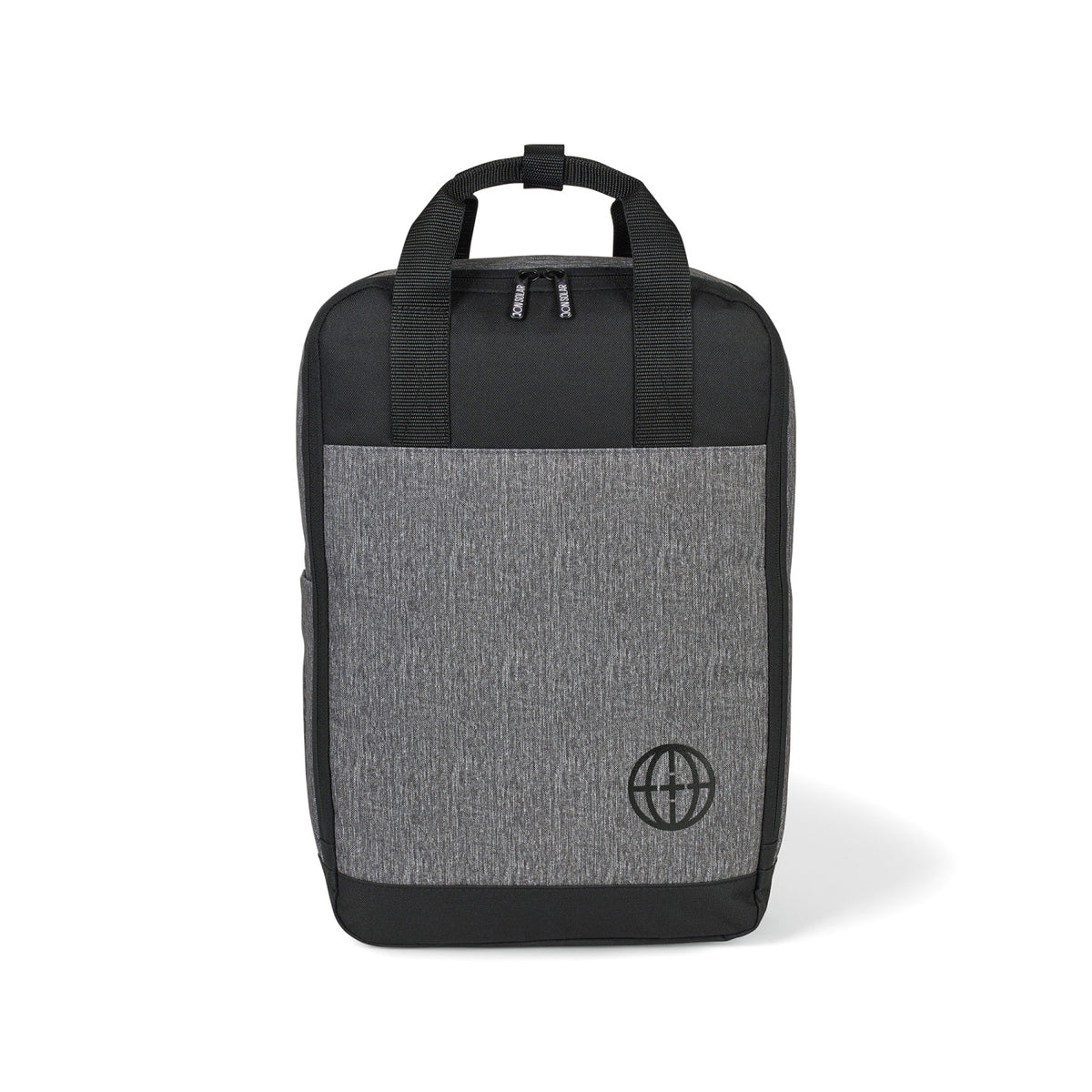 Logan Slim Laptop Backpack, 17 Inch Embroidery - Granite Heather Grey - View 2