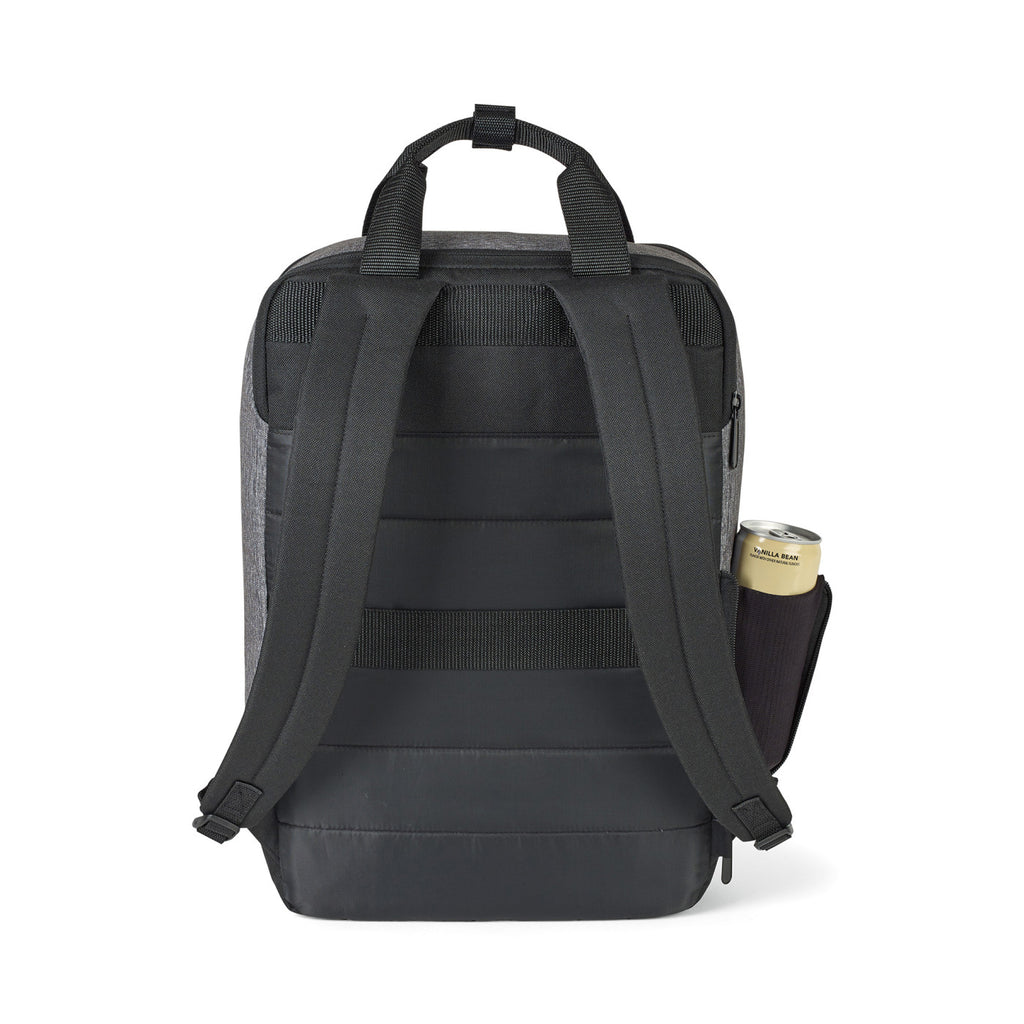 Logan Slim Laptop Backpack, 17 Inch Embroidery - Granite Heather Grey - View 5