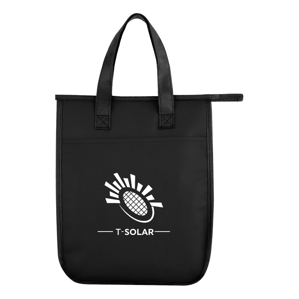 Lola Laminated Cooler Bag for 6 Cans - Black - Silk Screen