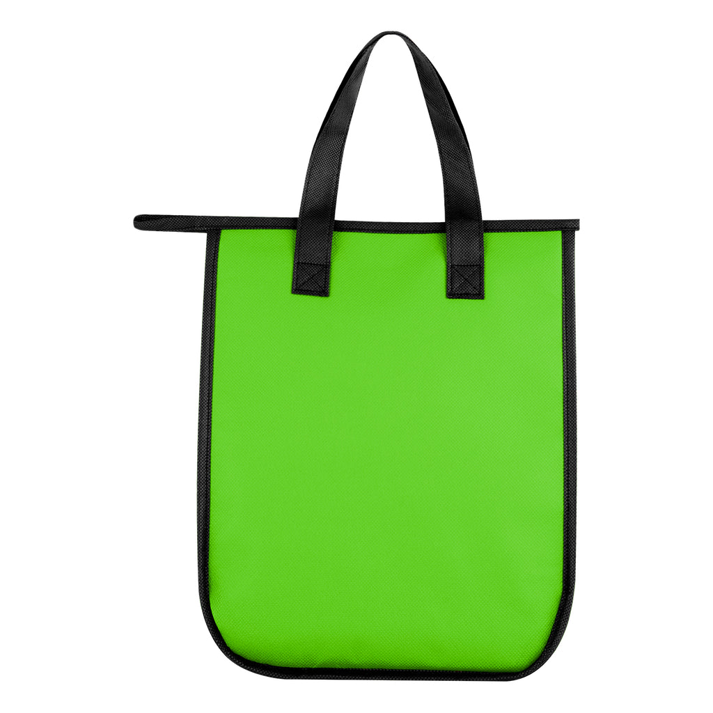 Lola Laminated Cooler Bag for 6 Cans - Lime Green - Back