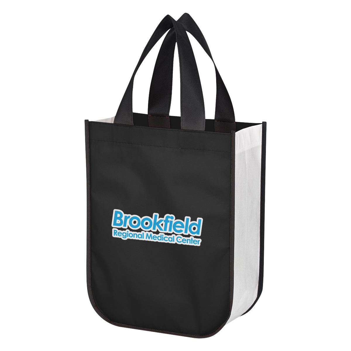 Lola Non-Woven Shopper Tote Bag in Recycled PET - Black - Colorbrite