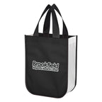 Lola Non-Woven Shopper Tote Bag in Recycled PET - Black - Silk Screen