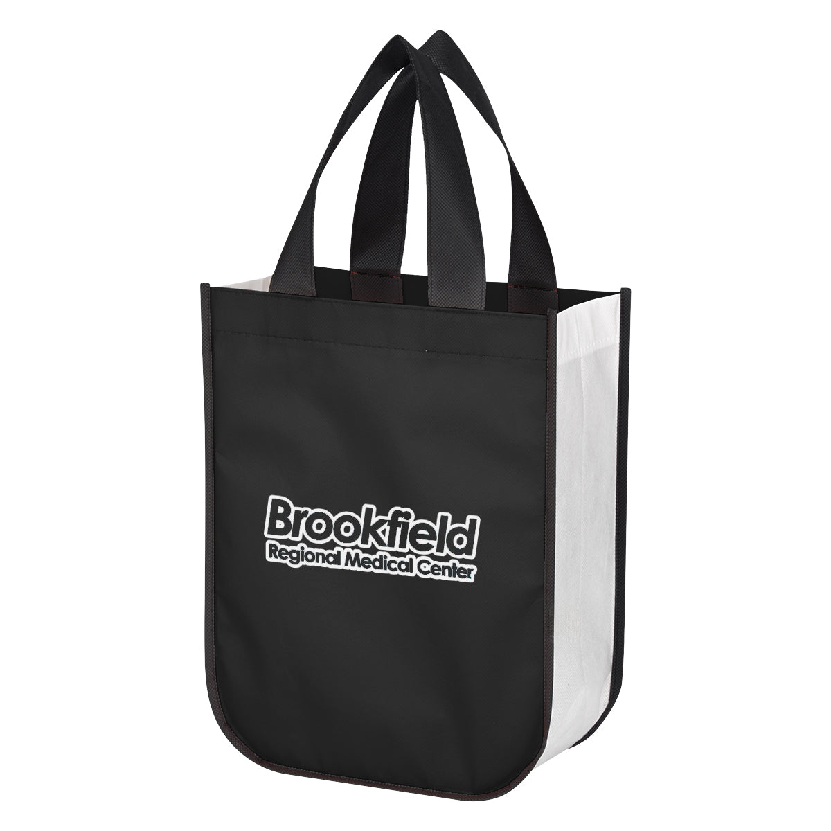 Lola Non-Woven Shopper Tote Bag in Recycled PET - Black - Silk Screen