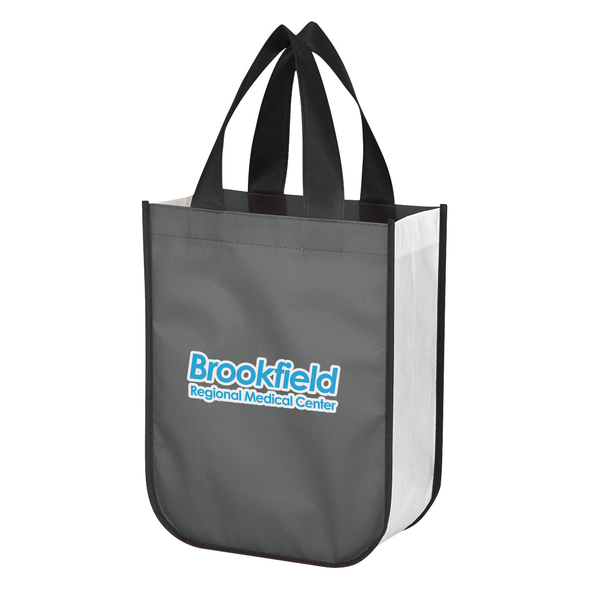 Lola Non-Woven Shopper Tote Bag in Recycled PET - Gray - Colorbrite