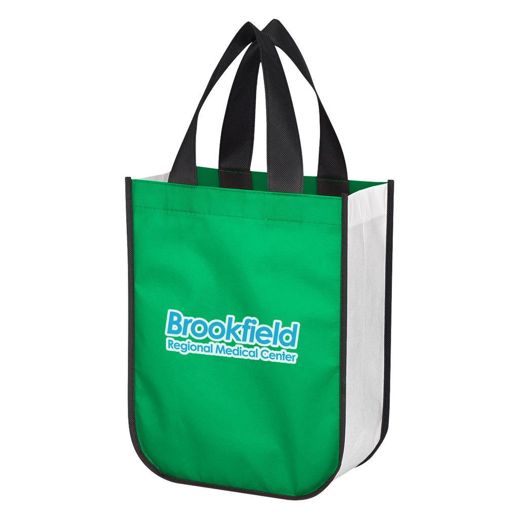 Lola Non-Woven Shopper Tote Bag in Recycled PET - Kelly Green - Colorbrite