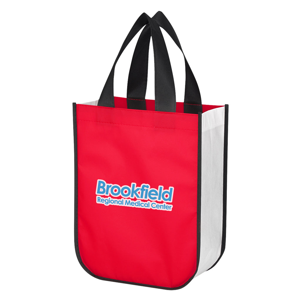 Lola Non-Woven Shopper Tote Bag in Recycled PET - Red - Colorbrite