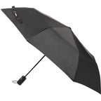 London Fog Super Mini Auto-Open Umbrella, 42 Inch Transfer - Black - Right Angle