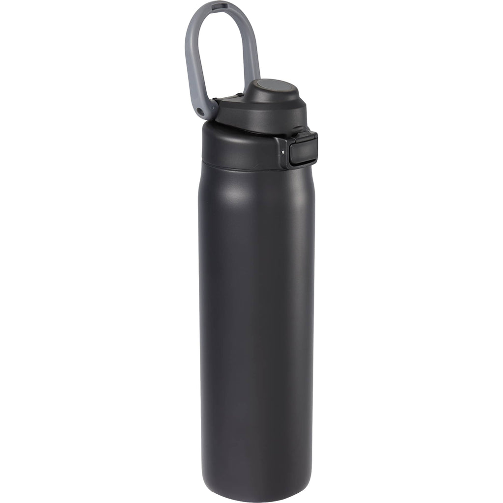London Sip and Chug Insulated Bottle, 24 oz Laser Engraving - Black - Right Angle