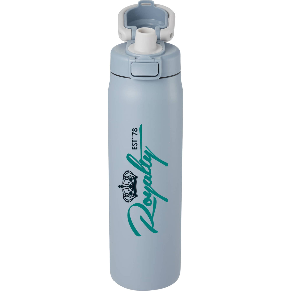 London Sip and Chug Insulated Bottle, 24 oz Laser Engraving - Slate - Front
