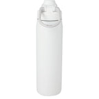 London Sip and Chug Insulated Bottle, 24 oz Laser Engraving - White - Back 2