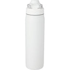 London Sip and Chug Insulated Bottle, 24 oz Laser Engraving - White - Back
