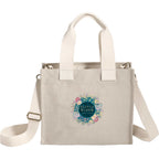 London Small Recycled Crossbody Tote - Natural - Front