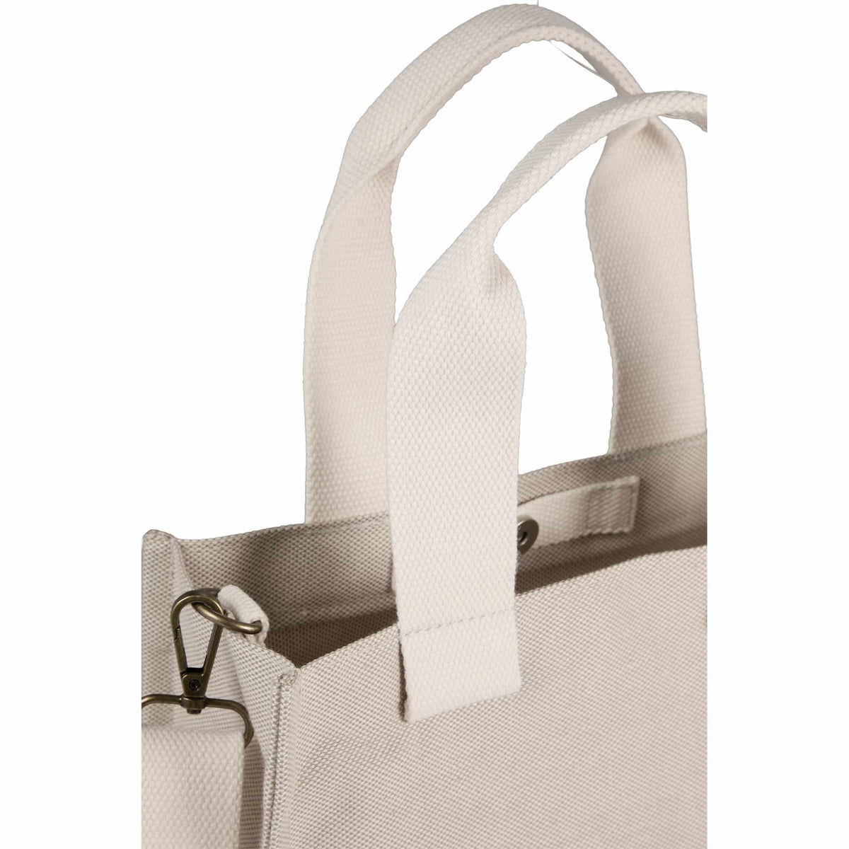London Small Recycled Crossbody Tote Transfer - Natural - Detail 3