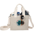 London Small Recycled Crossbody Tote Transfer - Natural - Propped