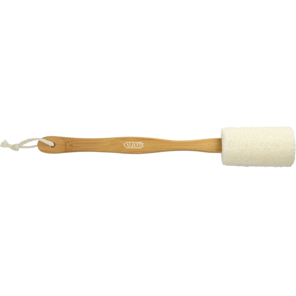 Long Handled Bamboo Bath Loofah - Natural - Back