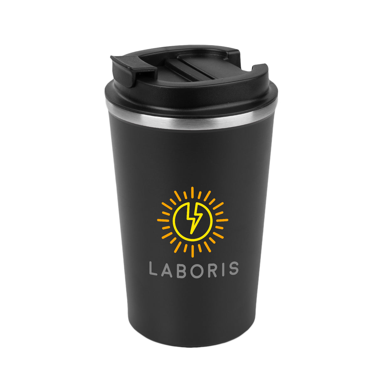 Luca Stainless Steel Tumbler, 13 oz - Black - Colorbrite