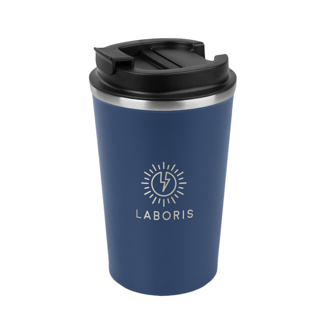 Luca Stainless Steel Tumbler, 13 oz - Navy - Laser Engraving