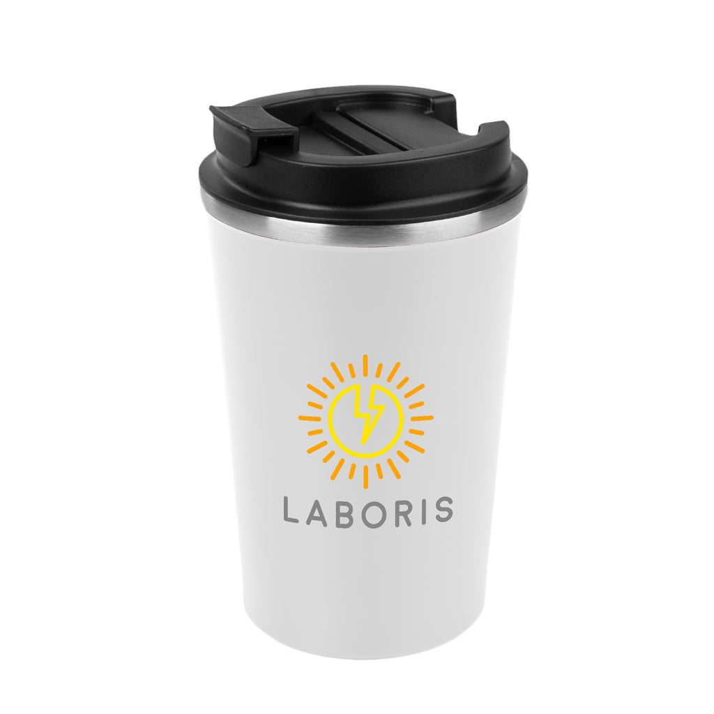 Luca Stainless Steel Tumbler, 13 oz - White - Colorbrite