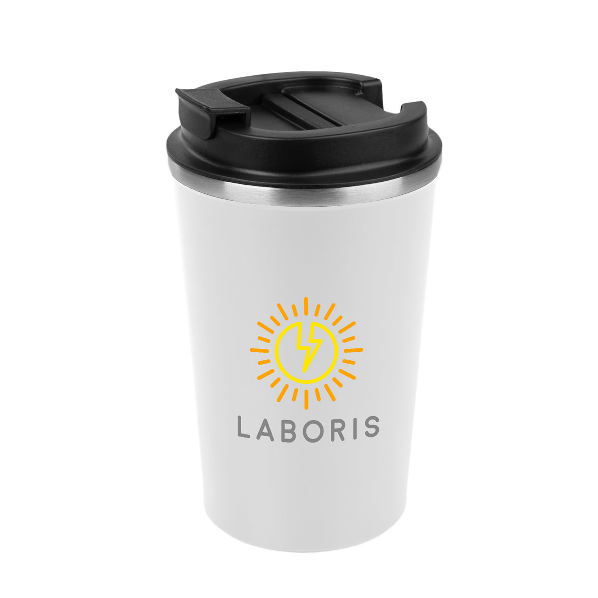 Luca Stainless Steel Tumbler, 13 oz - White - Colorbrite
