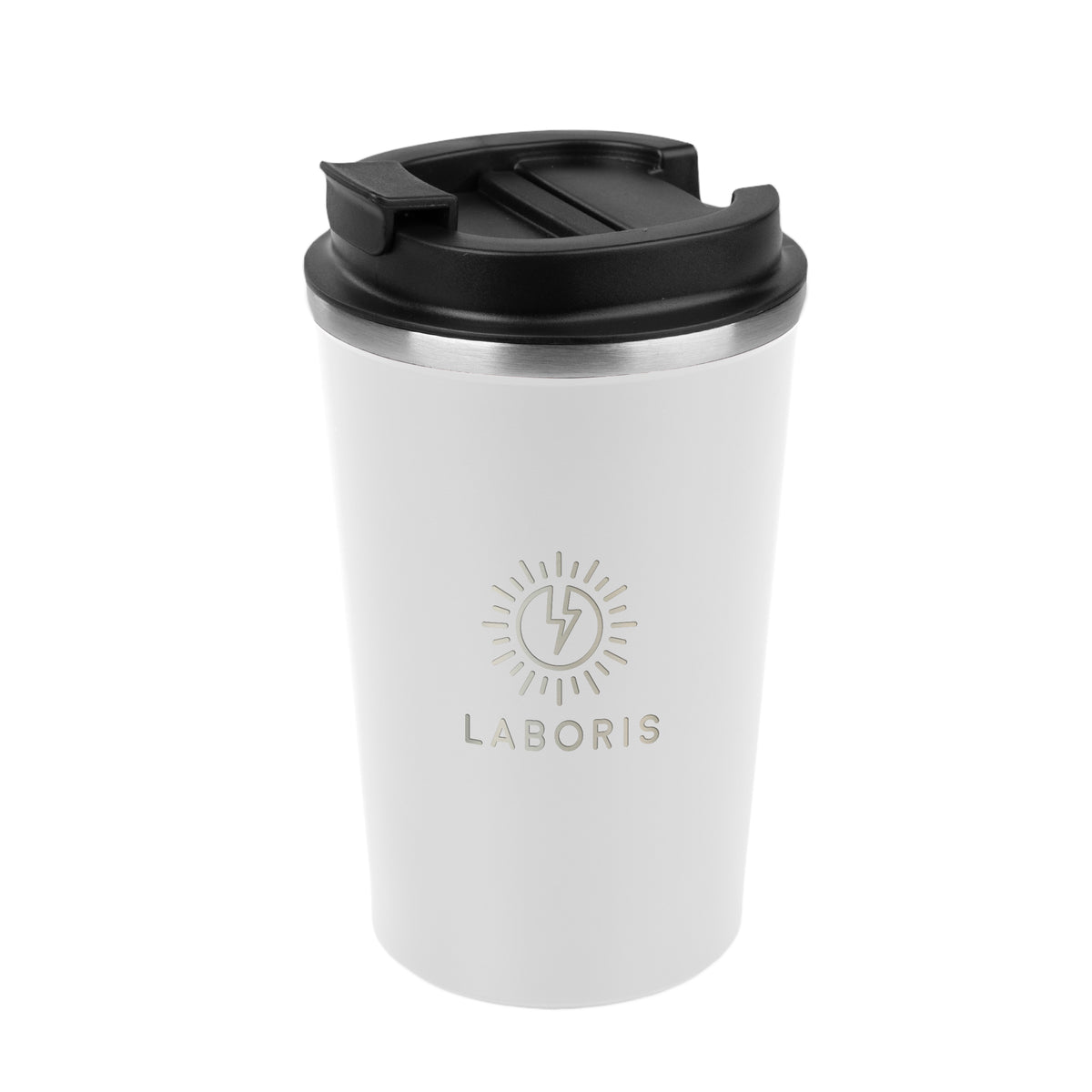 Luca Stainless Steel Tumbler, 13 oz - White - Laser Engraving