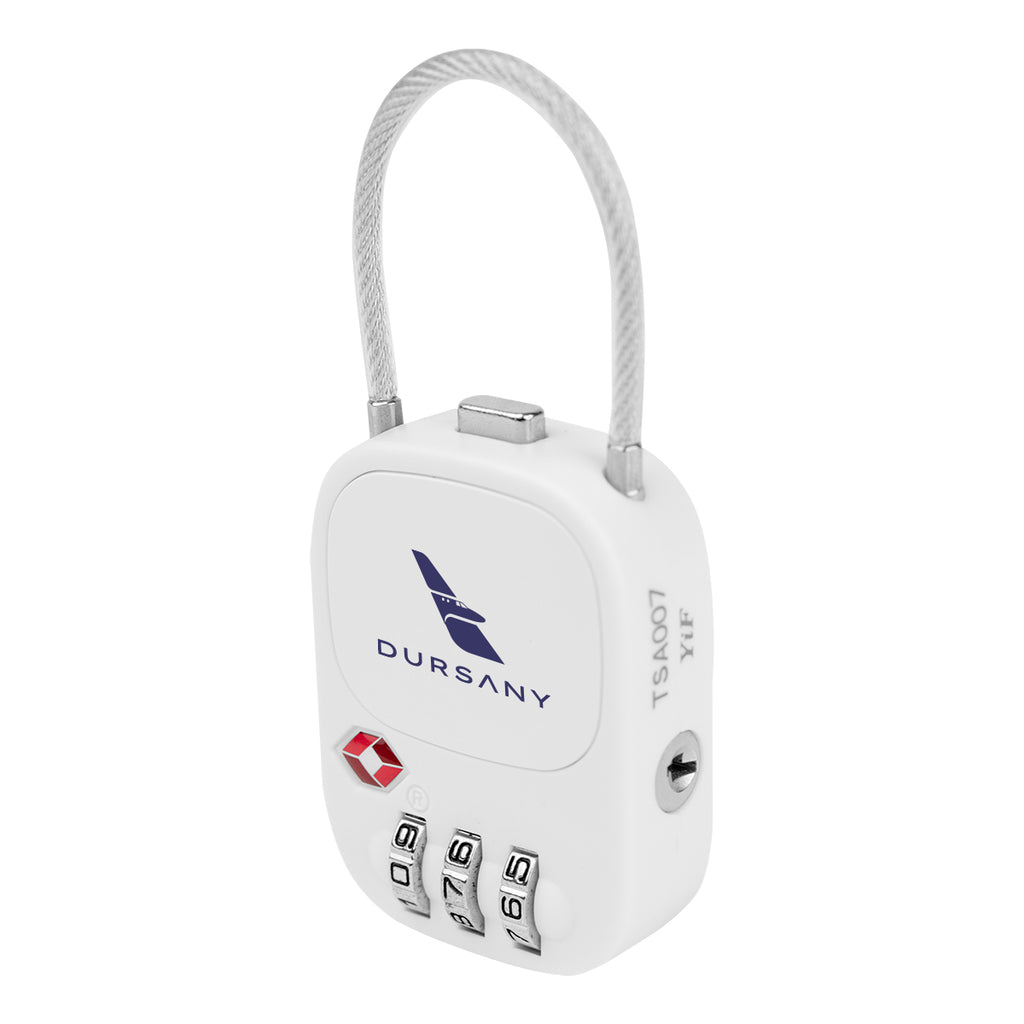 Luggage Lock, Frequent Flyer Full Color - White - Pad Print