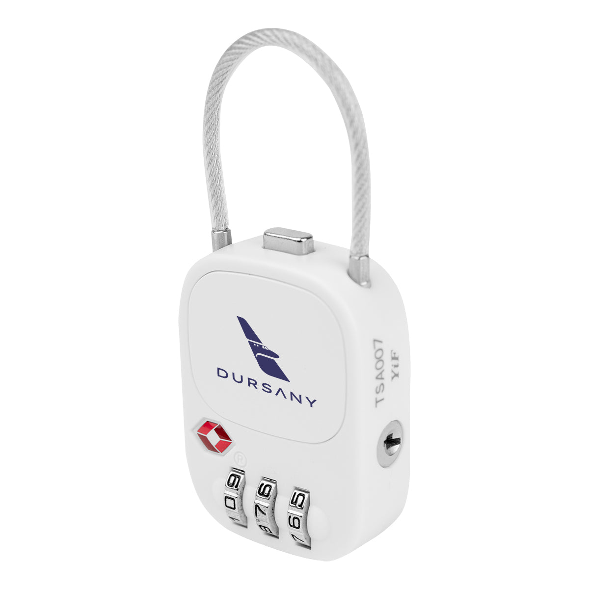 Luggage Lock, Frequent Flyer Full Color - White - Pad Print
