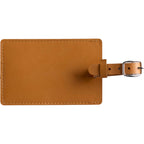 Luggage Tag in Pineapple Leather Debossing - Brown - Back 2