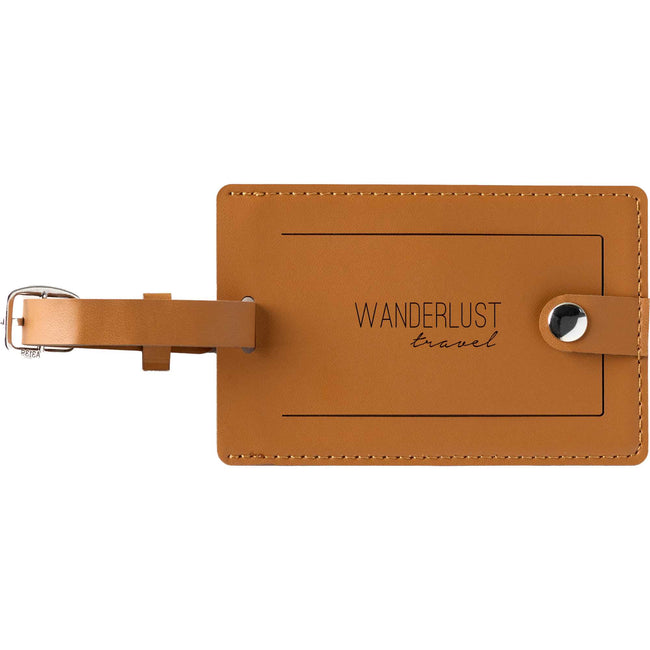 Luggage Tag in Pineapple Leather Debossing