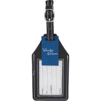 Luggage Tag with AirTag Holder in Recycled PU - Black - Back