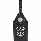 Luggage Tag with AirTag Holder in Recycled PU - Black - Front