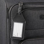 Luggage Tag with AirTag Holder in Recycled PU Transfer - Black - Detail