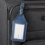Luggage Tag with AirTag Holder in Recycled PU Transfer - Navy - Detail 2