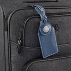 Luggage Tag with AirTag Holder in Recycled PU Transfer - Navy - Detail