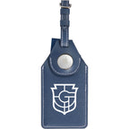 Luggage Tag with AirTag Holder in Recycled PU Transfer - Navy - Front