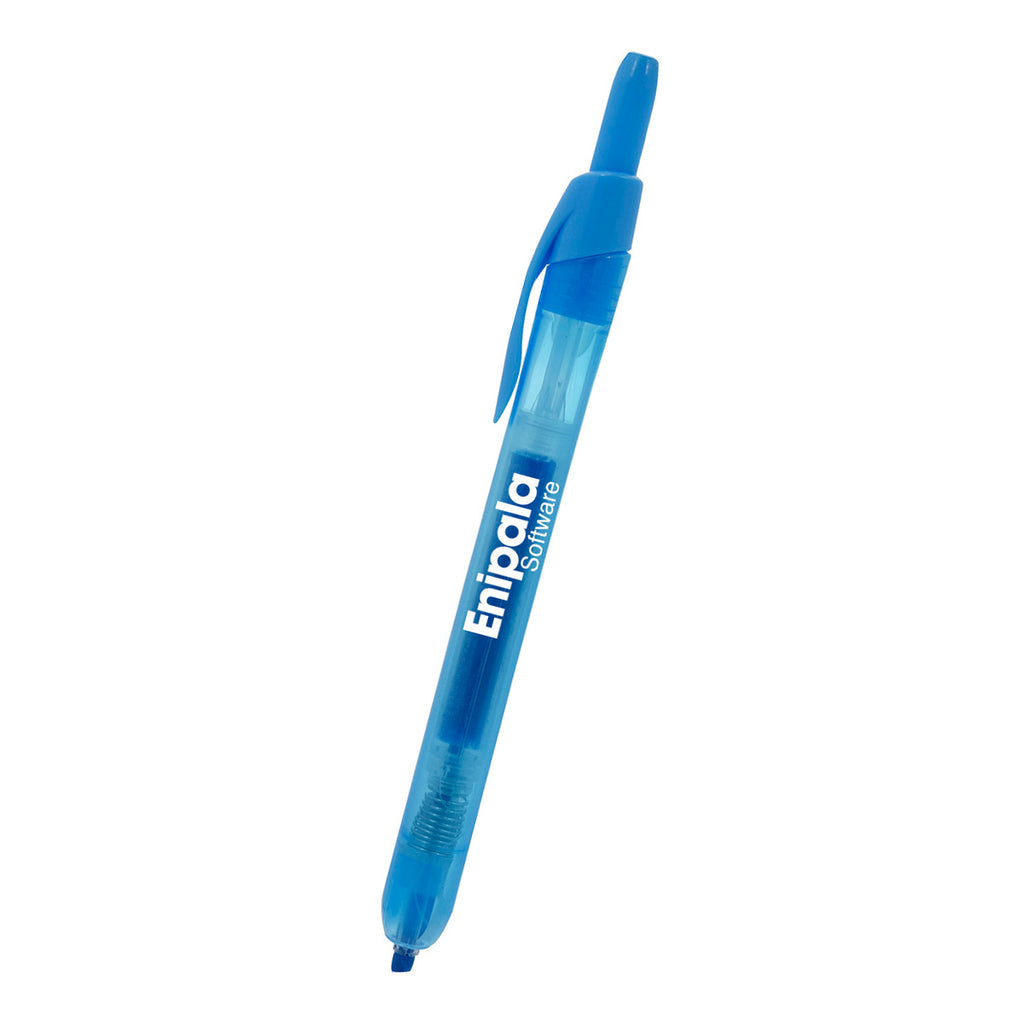 Lumi Highlighter, Retractable - Blue - Silk Screen