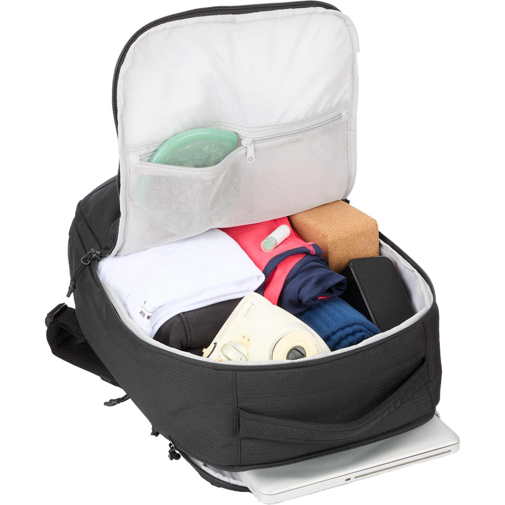 Luminous Recycled Travel Backpack, 15 Inch Transfer - Black - Propped
