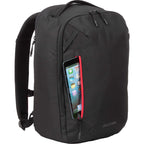 Luminous Recycled Travel Backpack, 15 Inch Transfer - Black - Right Angle Propped 2