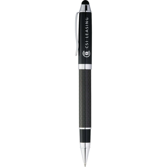 Luna Brass Rollerball Pen with Stylus Laser Engraving