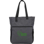 Luna Convertible Backpack Tote in Recycled Polyester - Charcoal - Front