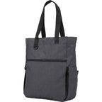 Luna Convertible Backpack Tote in Recycled Polyester - Charcoal - Left Angle 2