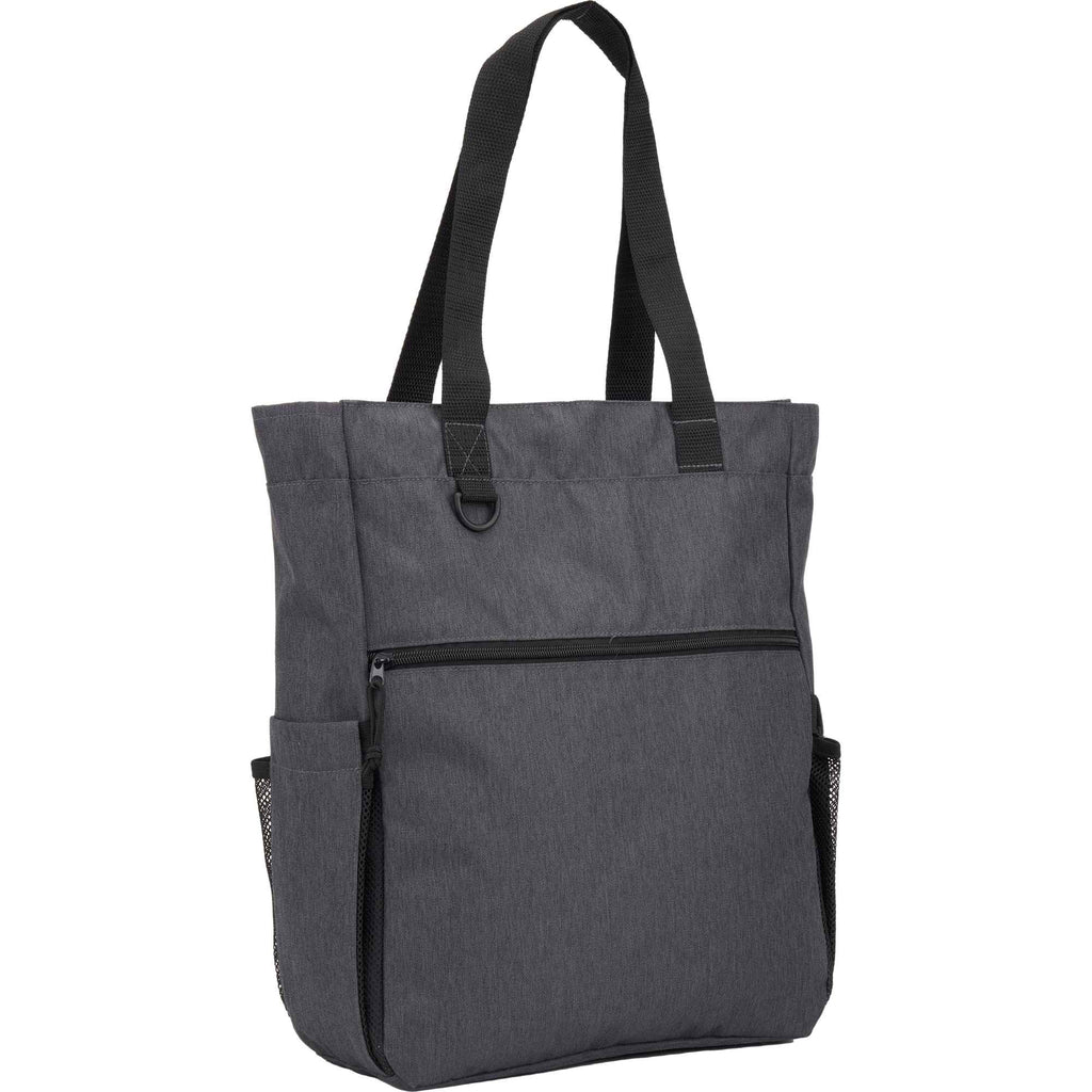 Luna Convertible Backpack Tote in Recycled Polyester - Charcoal - Right Angle 2