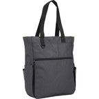 Luna Convertible Backpack Tote in Recycled Polyester Transfer - Charcoal - Right Angle 2