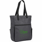 Luna Convertible Backpack Tote in Recycled Polyester Transfer - Charcoal - Right Angle