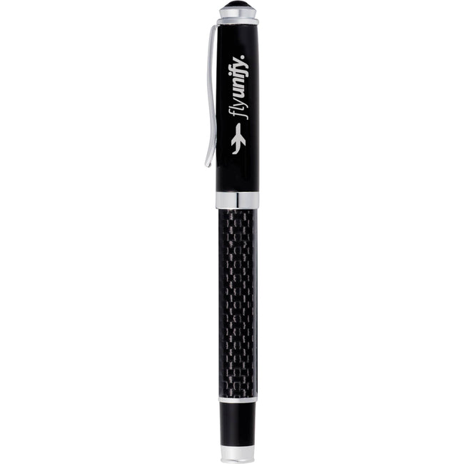 Luna Rollerball Pen with Carbon Fiber Accents Laser Engraving