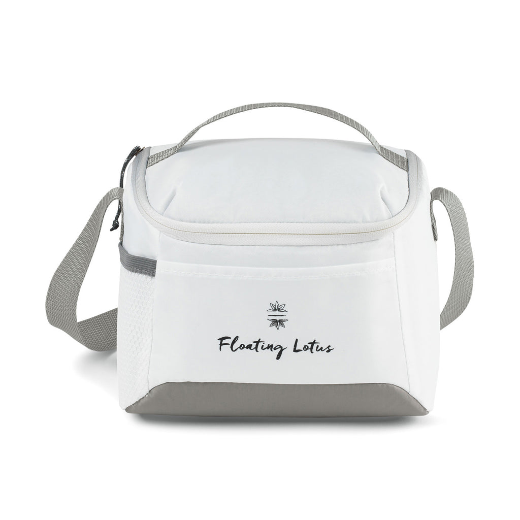 Lunar Box Cooler with U Shaped Opening, 7 Cans Transfer - White - View 1