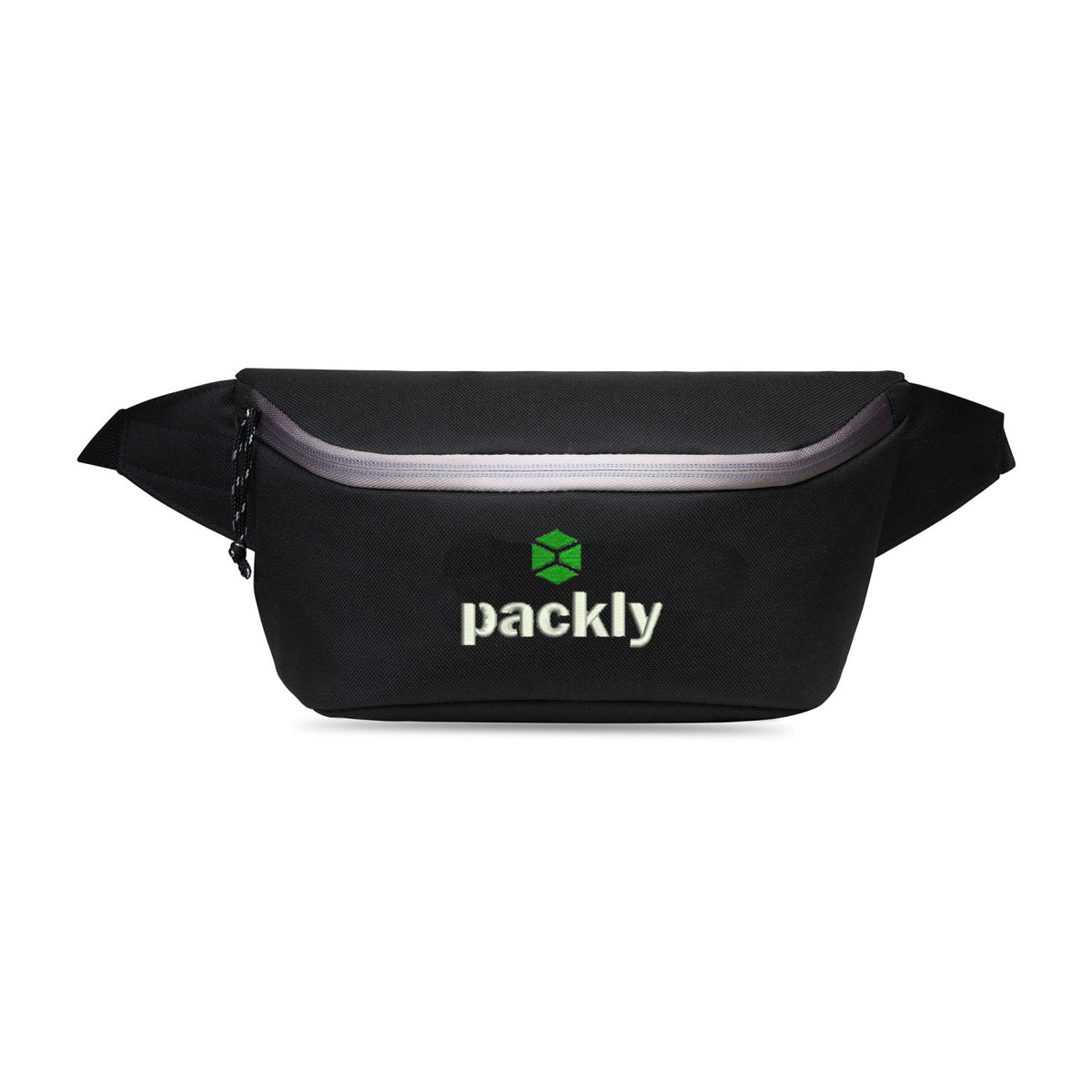 Lunar Waist Pack with Gradient Zipper Transfer - Black - View 1