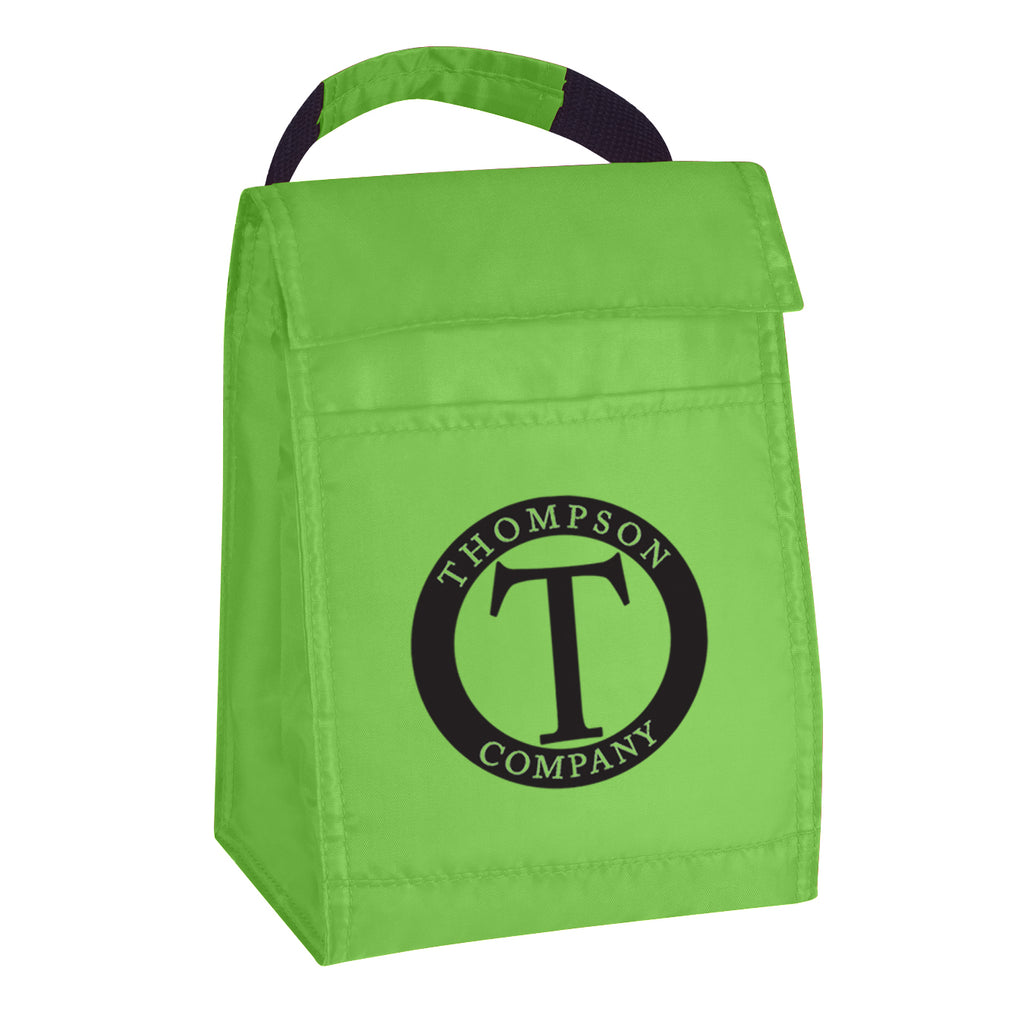 Lunch Bag, Budget - Lime Green - Silk Screen