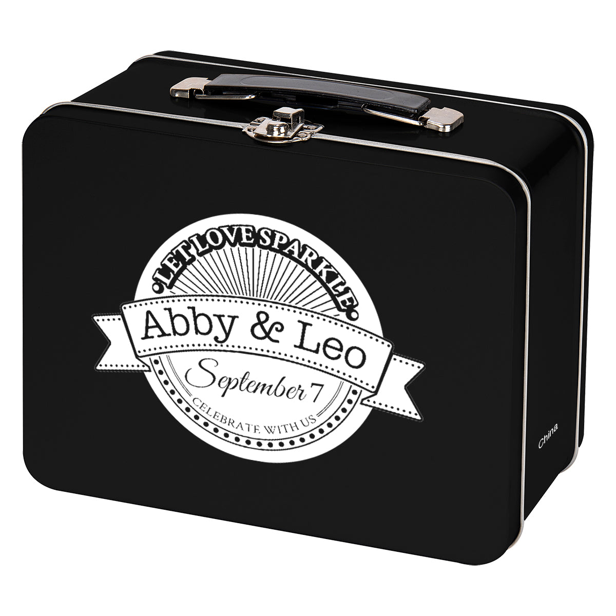 Lunch Box in Throwback Tin - Black - Silk Screen